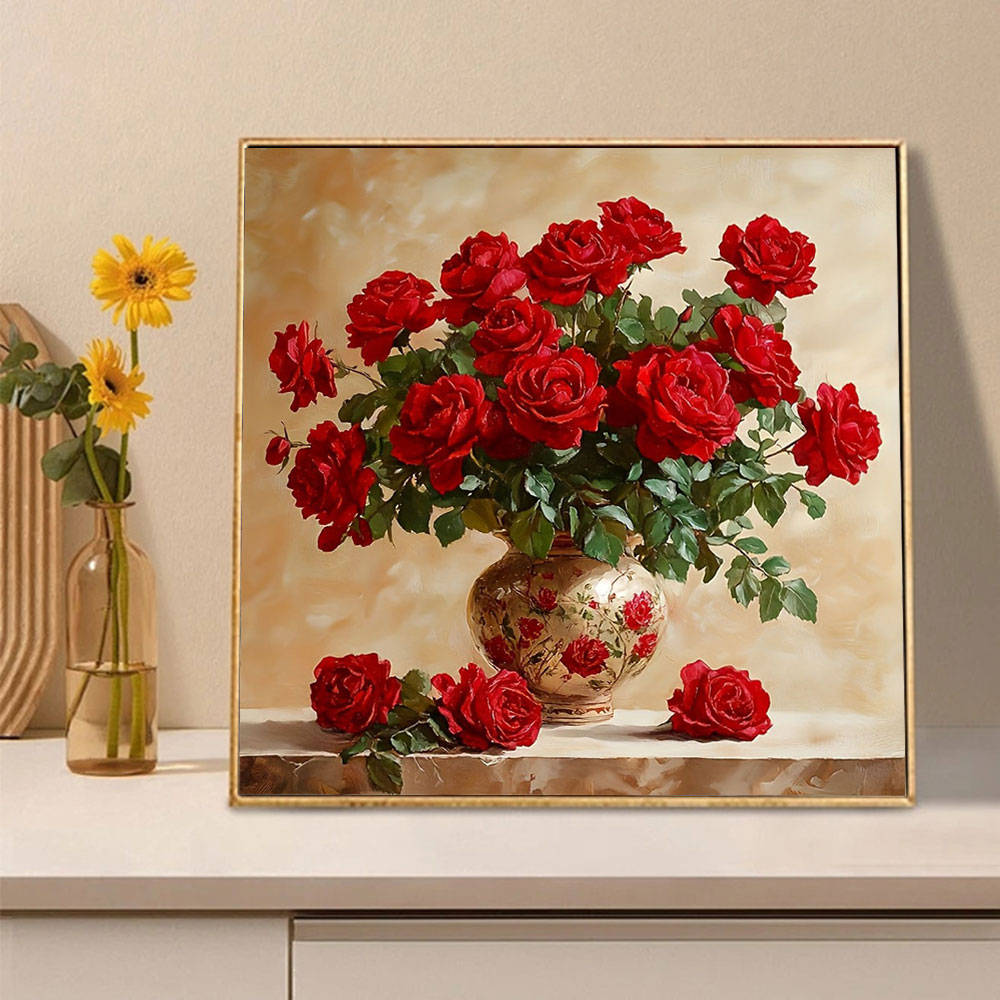 로즈 다이아몬드 페인팅 풀 스퀘어 라운드 다이아몬드 모 - Embroidery Rose 리뷰 및 가격