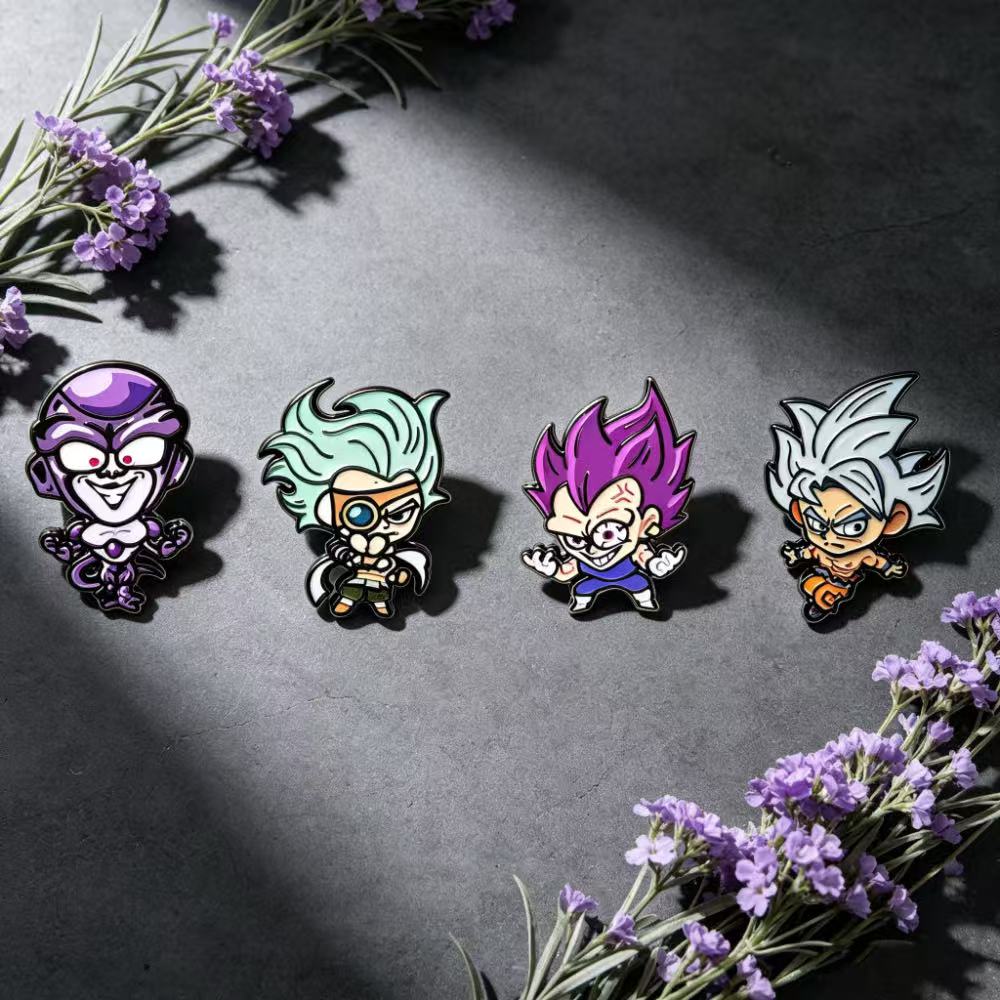 4개 세트의 귀여운 애니메이션 전사 캐릭터 에나멜 뱃지 - Embroidery Reddit 리뷰 및 가격