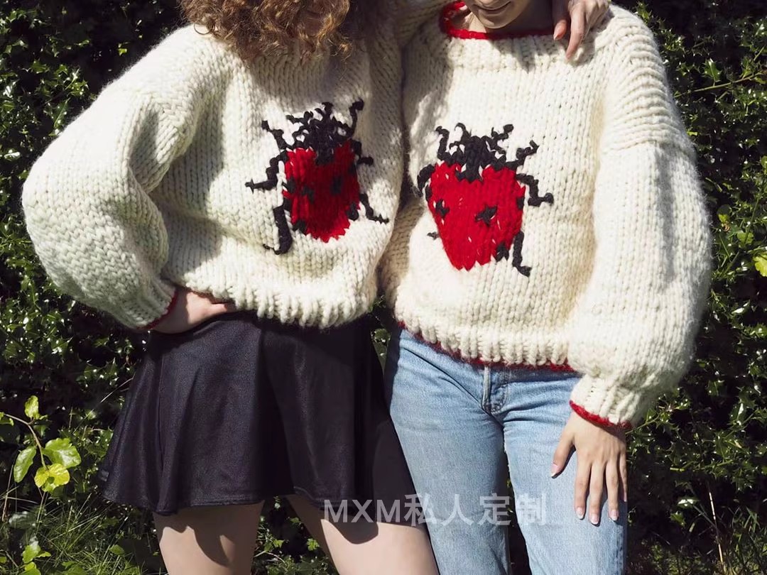 별무늬 무당벌레 패턴의 순수 양모 소재, 손뜨개 방식으 - Embroidery Lady Bug 리뷰 및 가격