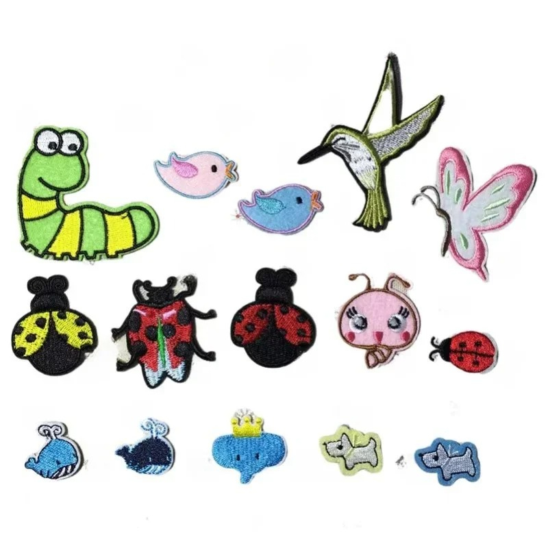 럭셔리 애니메이션 자수 패치, 애벌레 새, 무당 벌레, - Embroidery Lady Bug 리뷰 및 가격